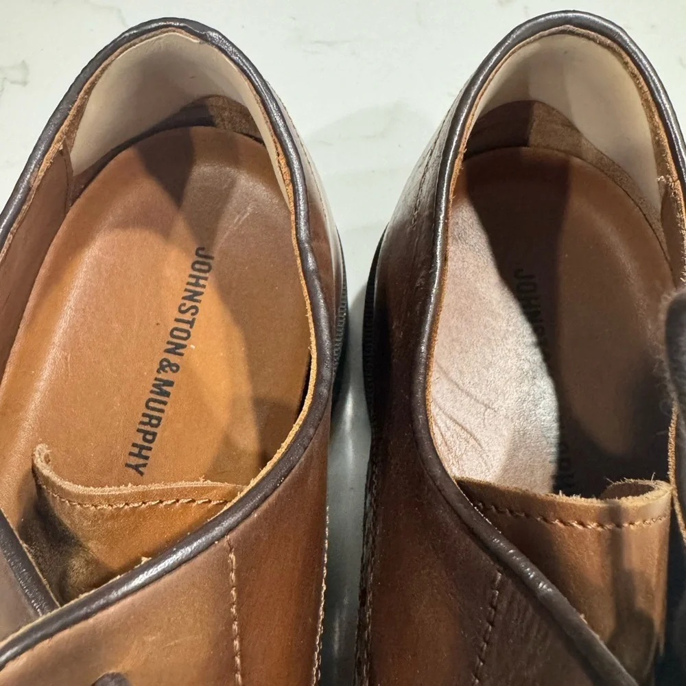 Johnston & Murphy Men's Brown Leather Shoes Item 15-8042